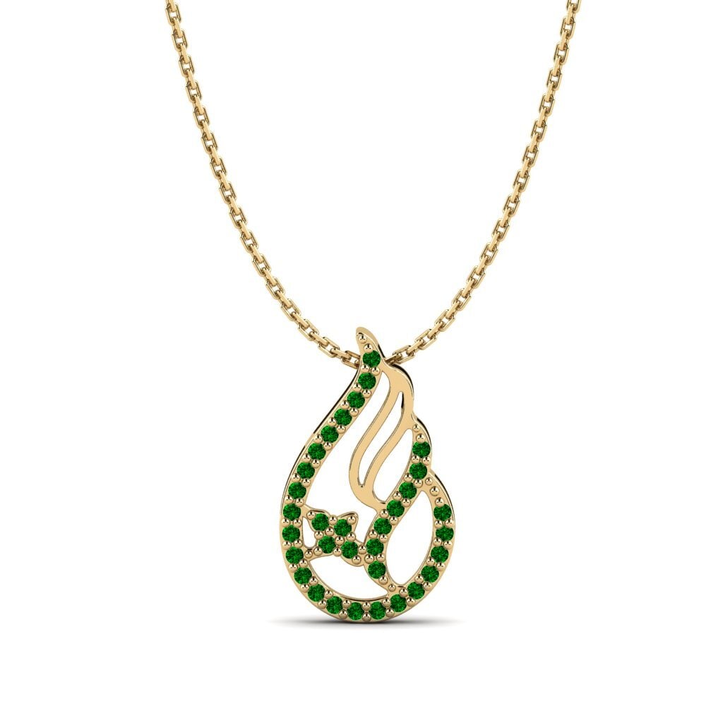 Circonita Verde Colgante de Mujer Leilena