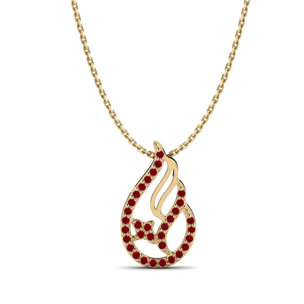 Circonita Roja Colgante de Mujer Leilena
