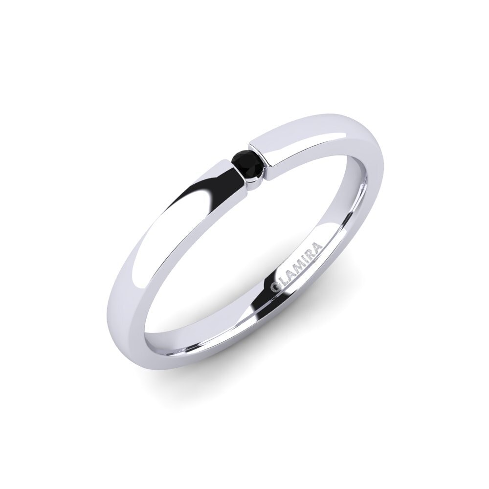 Diamant Noir Bague de fiançailles Lissy 0.03crt
