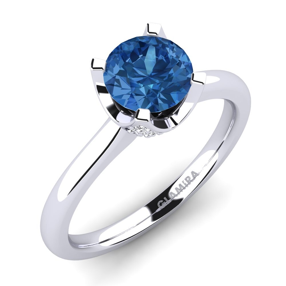 Donker Blauwe Zirkoon Verlovingsring Litzy 1.0 crt
