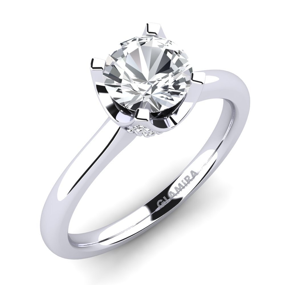 White Zircon Engagement Ring Litzy 1.0 crt