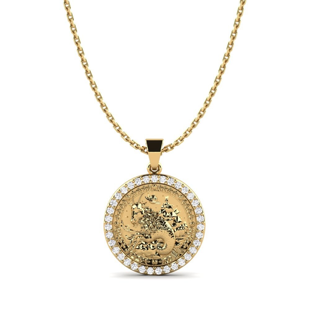 White sapphire Women's Pendant Magdalene - Capricorn