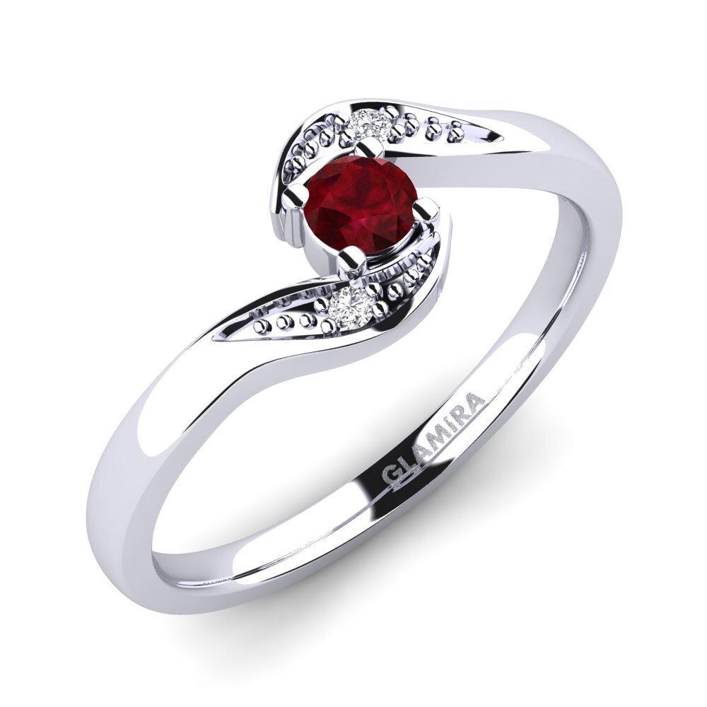 Rubis Bague de fiançailles Magnolia 0.16 crt