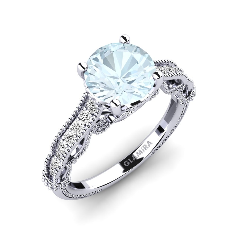 Aguamarina Anillo de compromiso Marilee