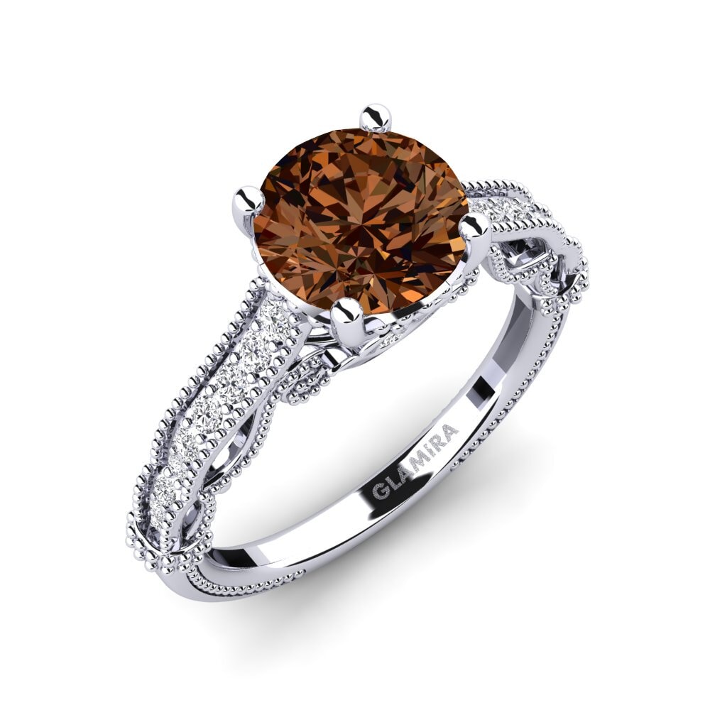 Diamante café Anillo de compromiso Marilee