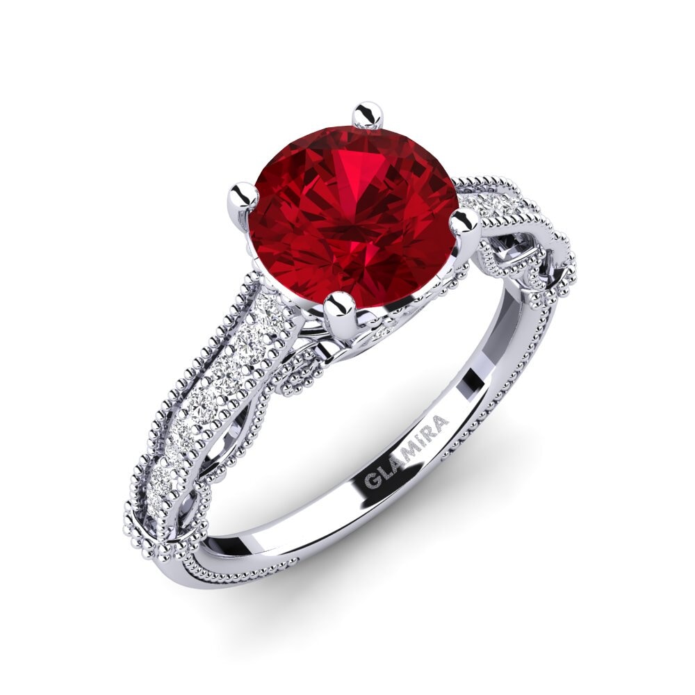 Circonita Roja Anillo de compromiso Marilee