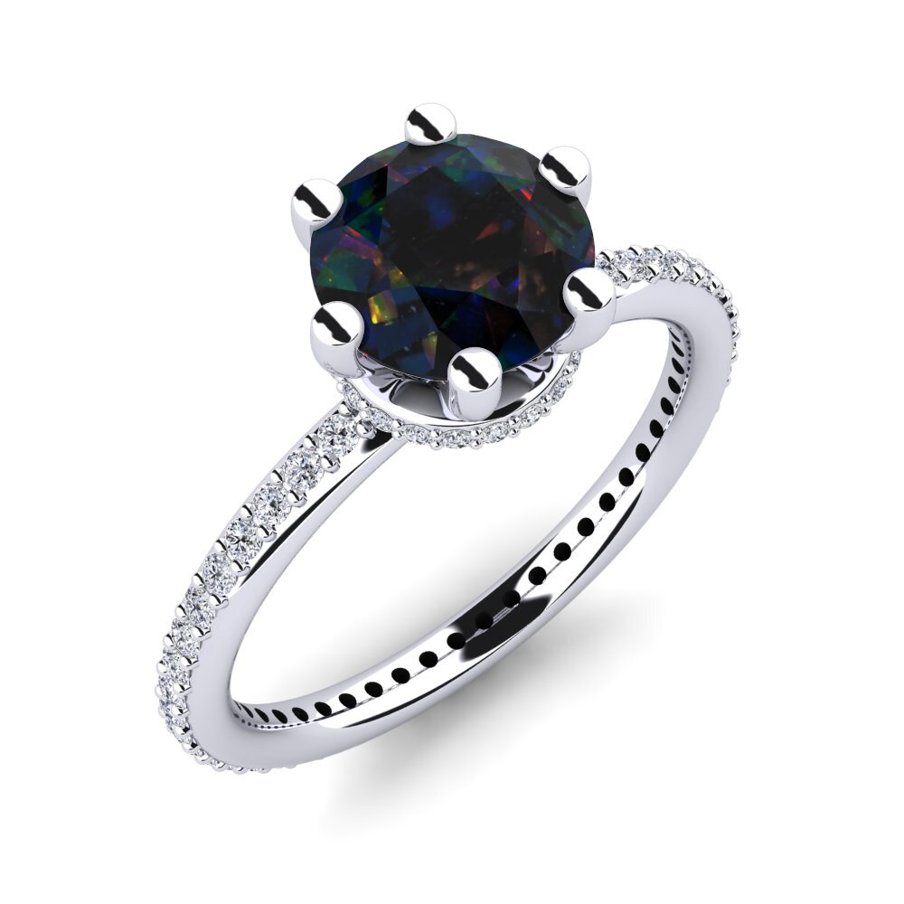 Black Opal Engagement Ring Marinella 2.0 crt