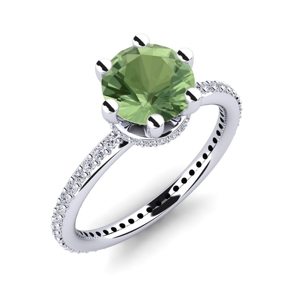 Green Sapphire Engagement Ring Marinella 2.0 crt