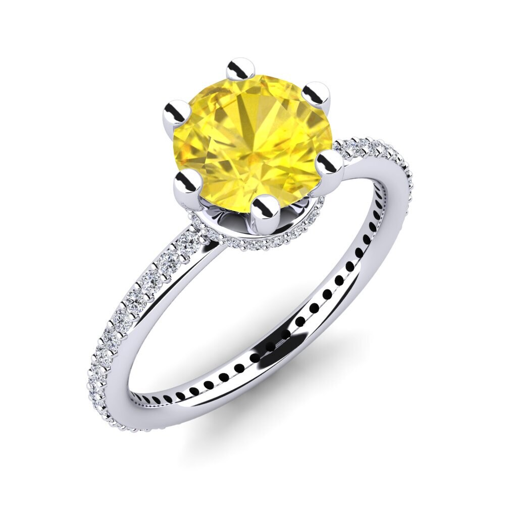 Yellow Sapphire Engagement Ring Marinella 2.0 crt