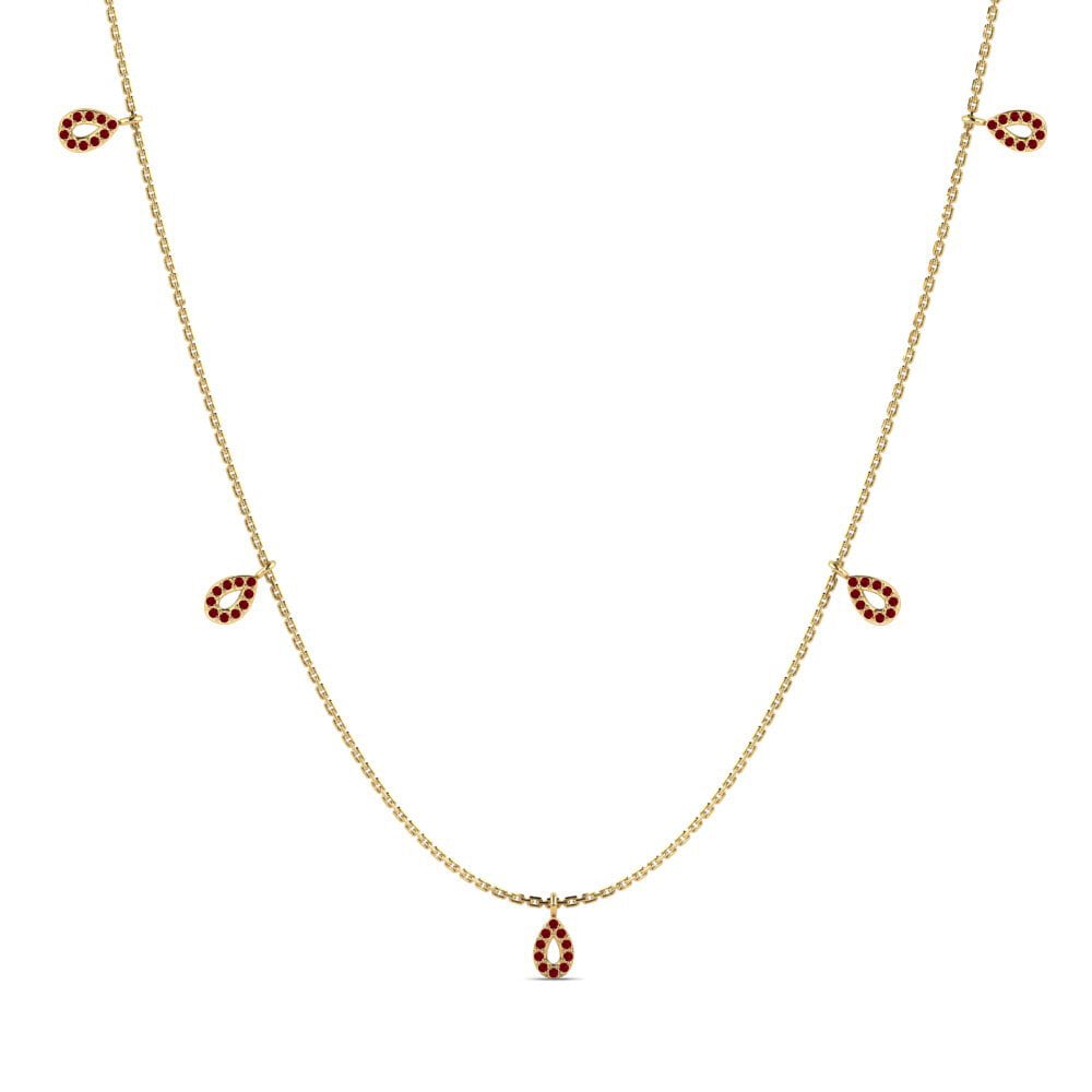 Red Zirconia Women's Necklace Marth