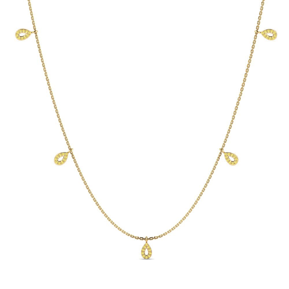 Yellow Sapphire Women's Necklace Marth