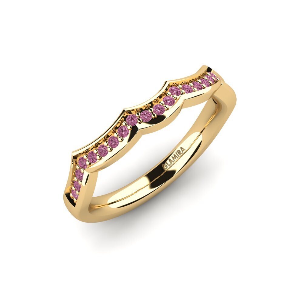 Or Jaune 9k Grenat de Rhodolite Ensemble de mariée Marvelous Bague B