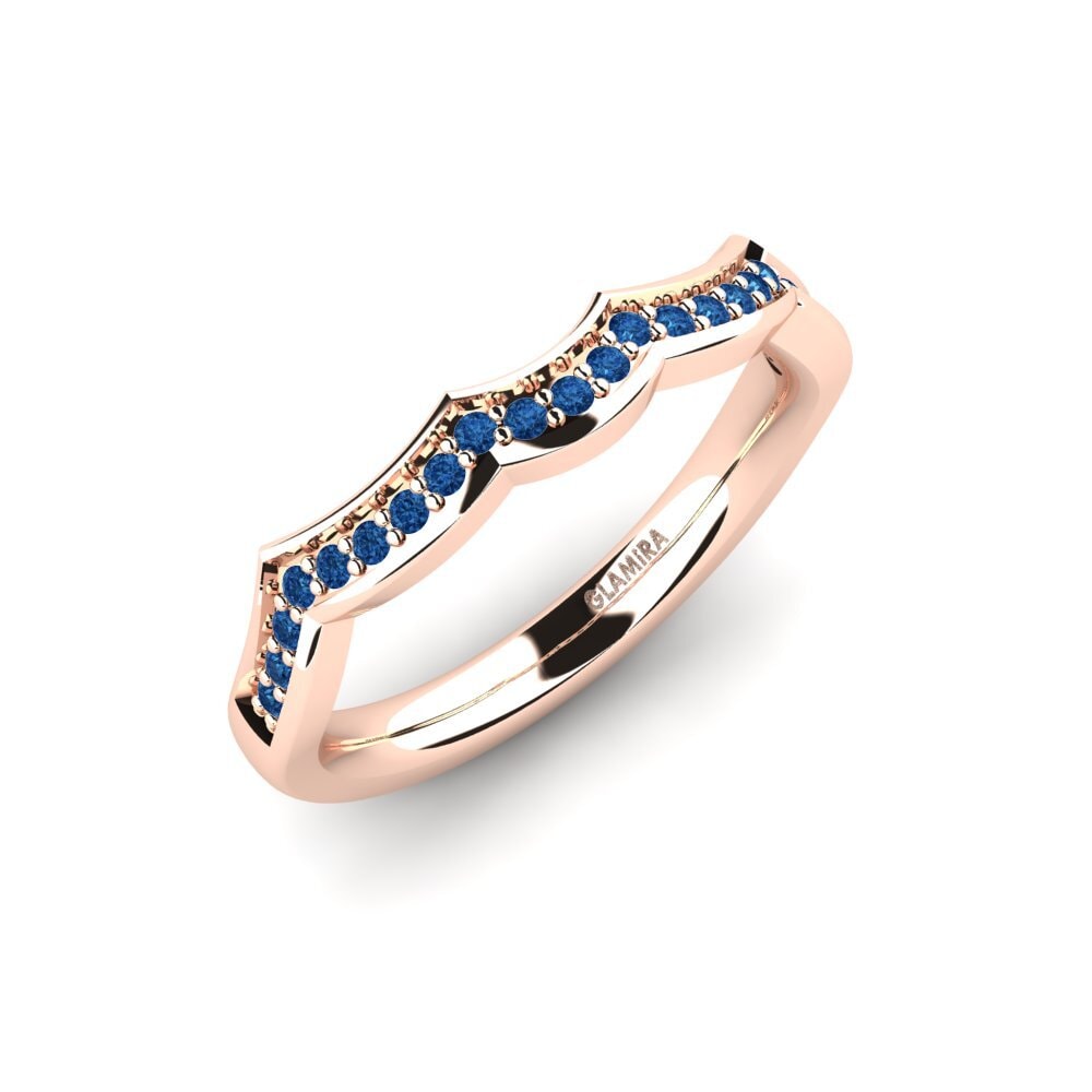 Dark Blue Zirconia Bridal Set Marvelous Ring B