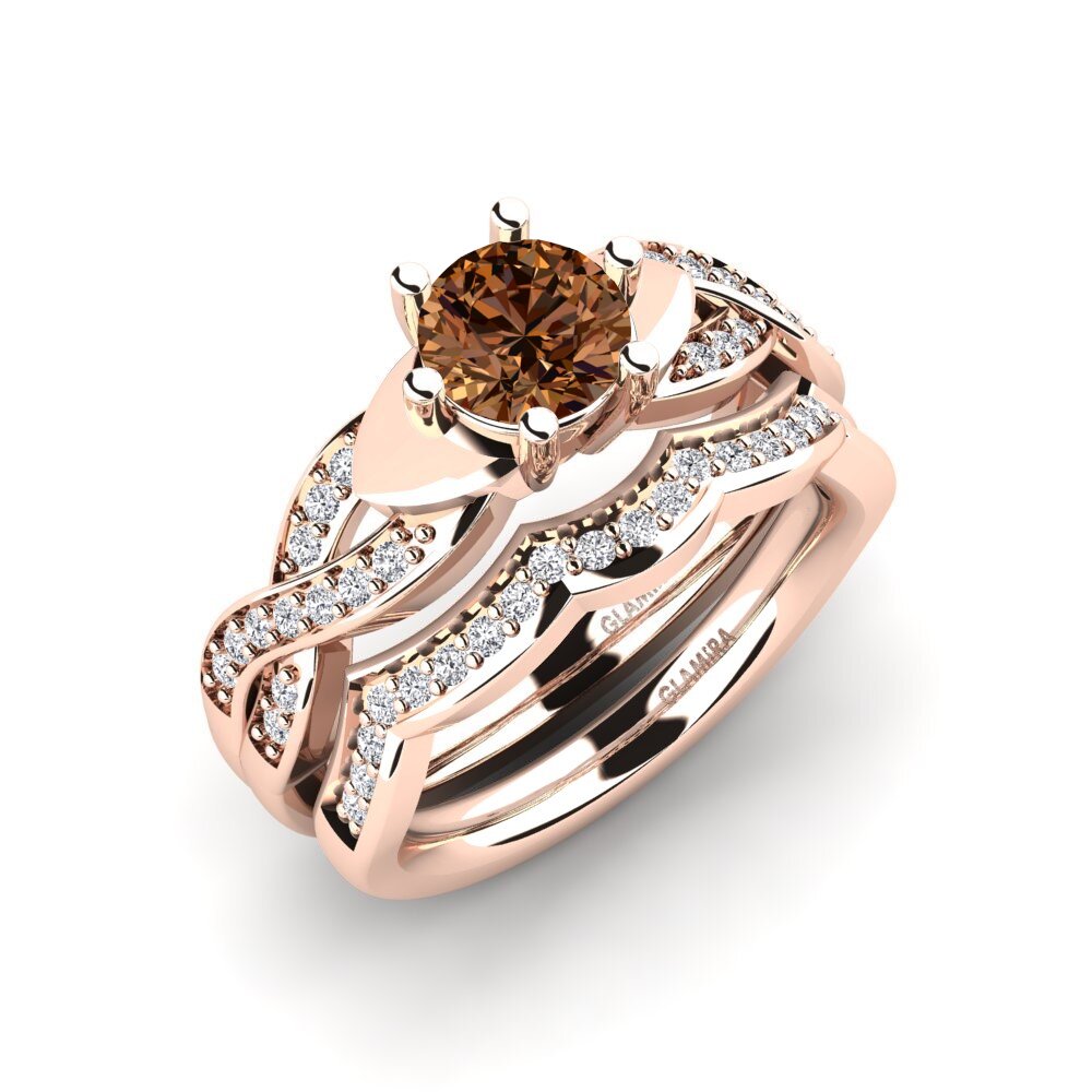 Brown Diamond Bridal Set Marvelous