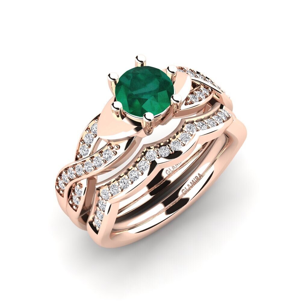 Esmeralda Set de Anillos Marvelous