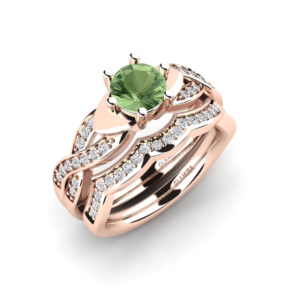 Green Sapphire Bridal Set Marvelous
