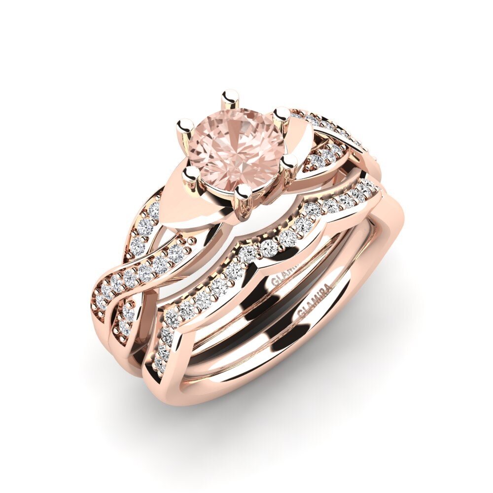 Morganite Bridal Set Marvelous