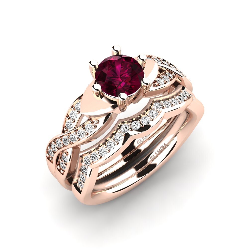 Rhodolit-Granat Braut-Set Marvelous