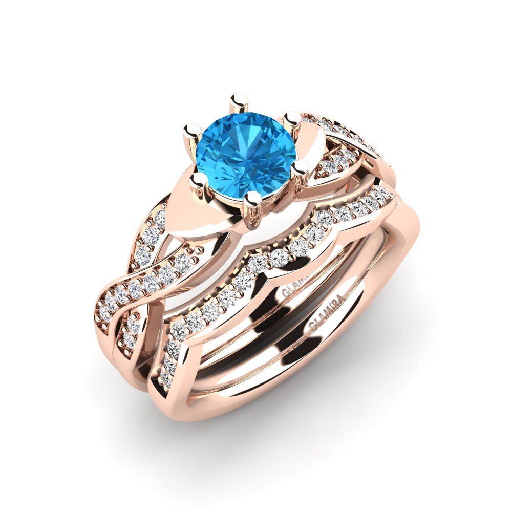 Blue Topaz Bridal Set Marvelous