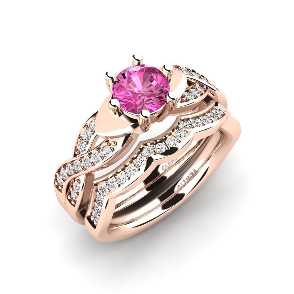 Pink Topaz Bridal Set Marvelous
