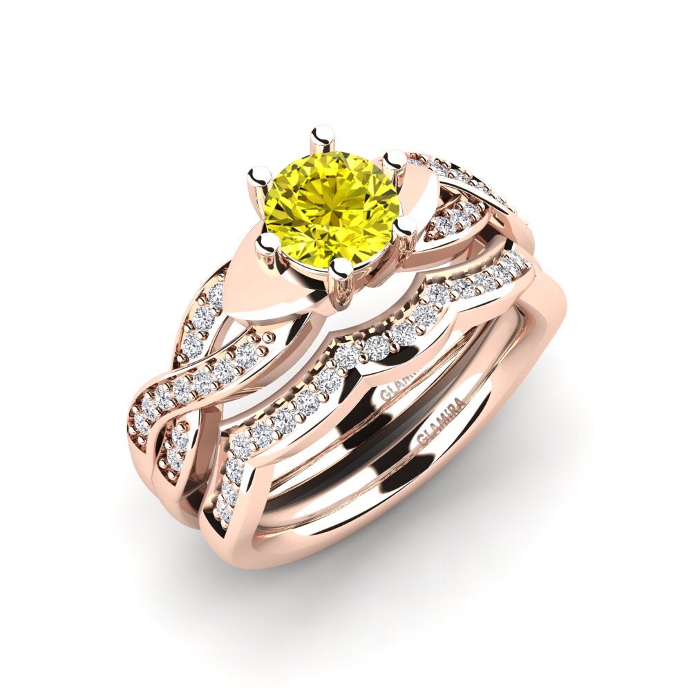 Yellow Diamond Bridal Set Marvelous