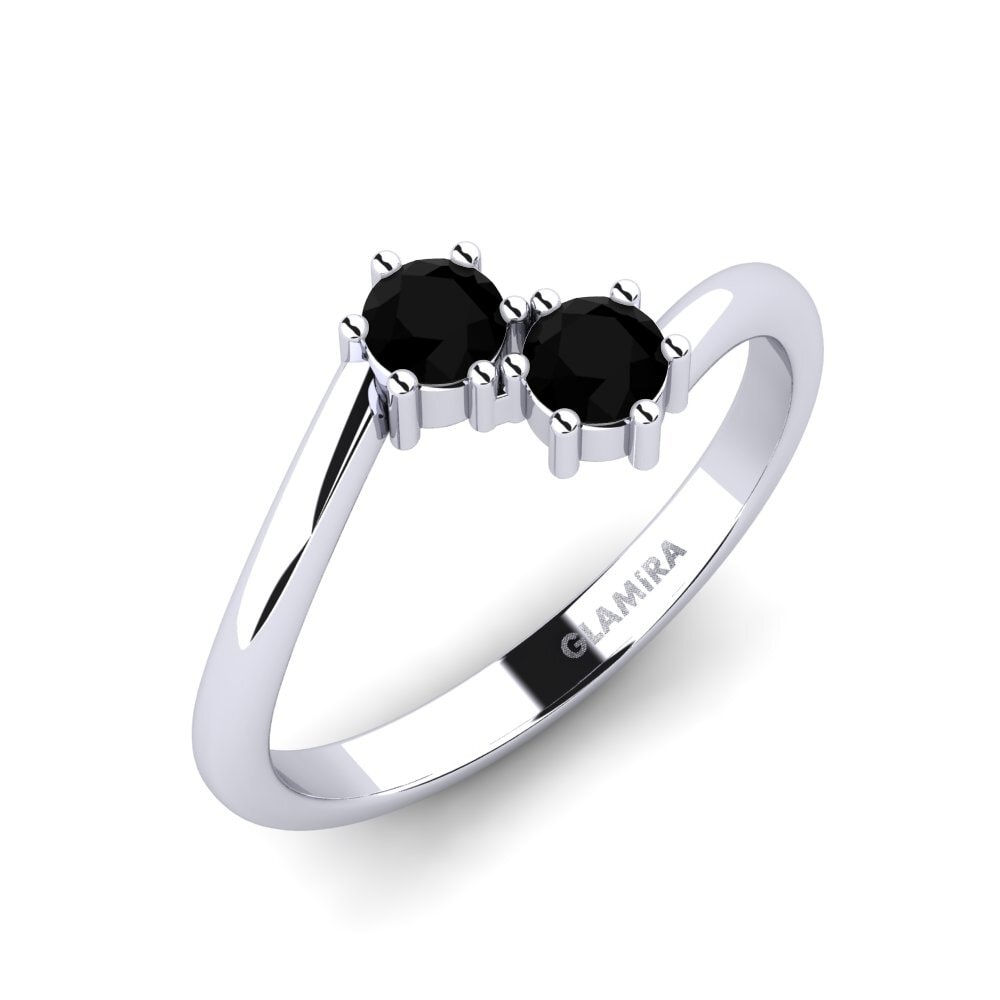Black Sapphire Engagement Ring Mastiquer