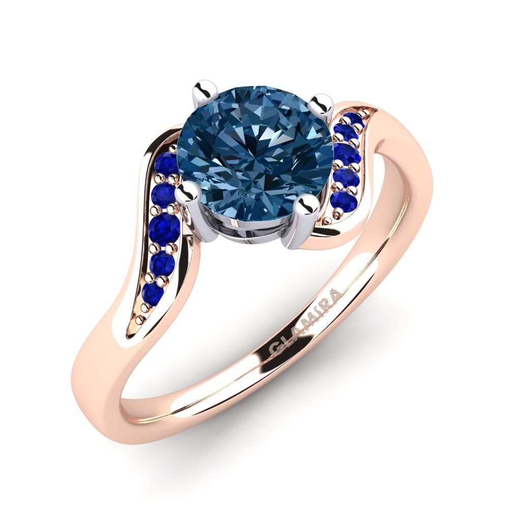 18K Rose & White Gold Engagement Ring Miguelina