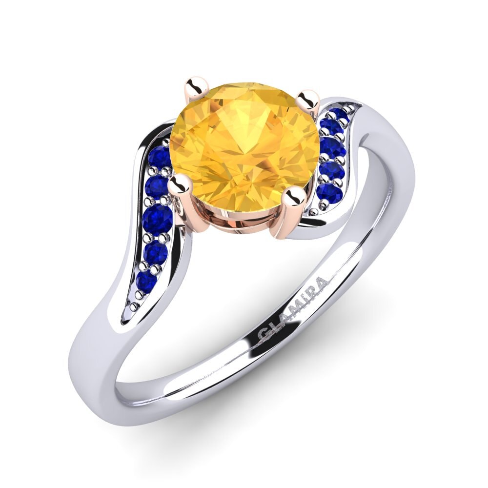 18k White & Rose Gold Engagement Ring Miguelina