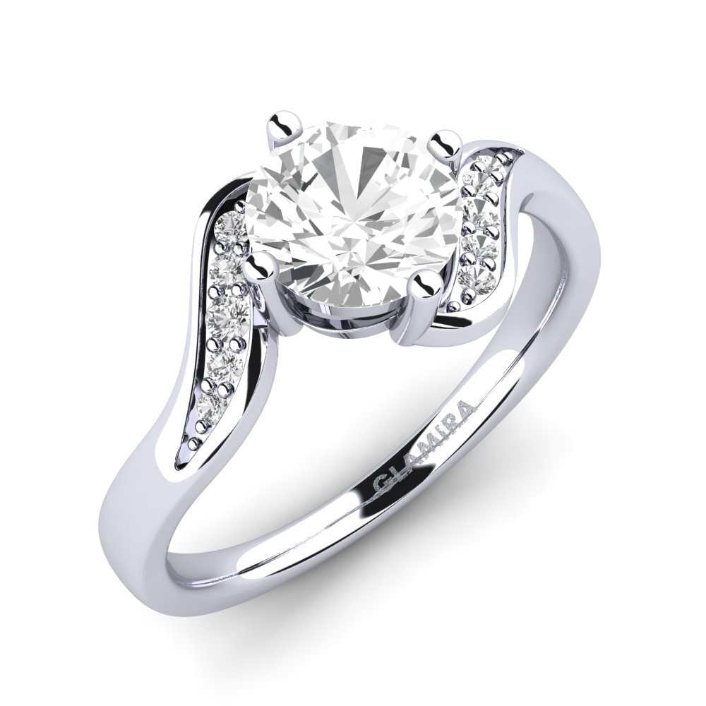 White sapphire Engagement Ring Miguelina