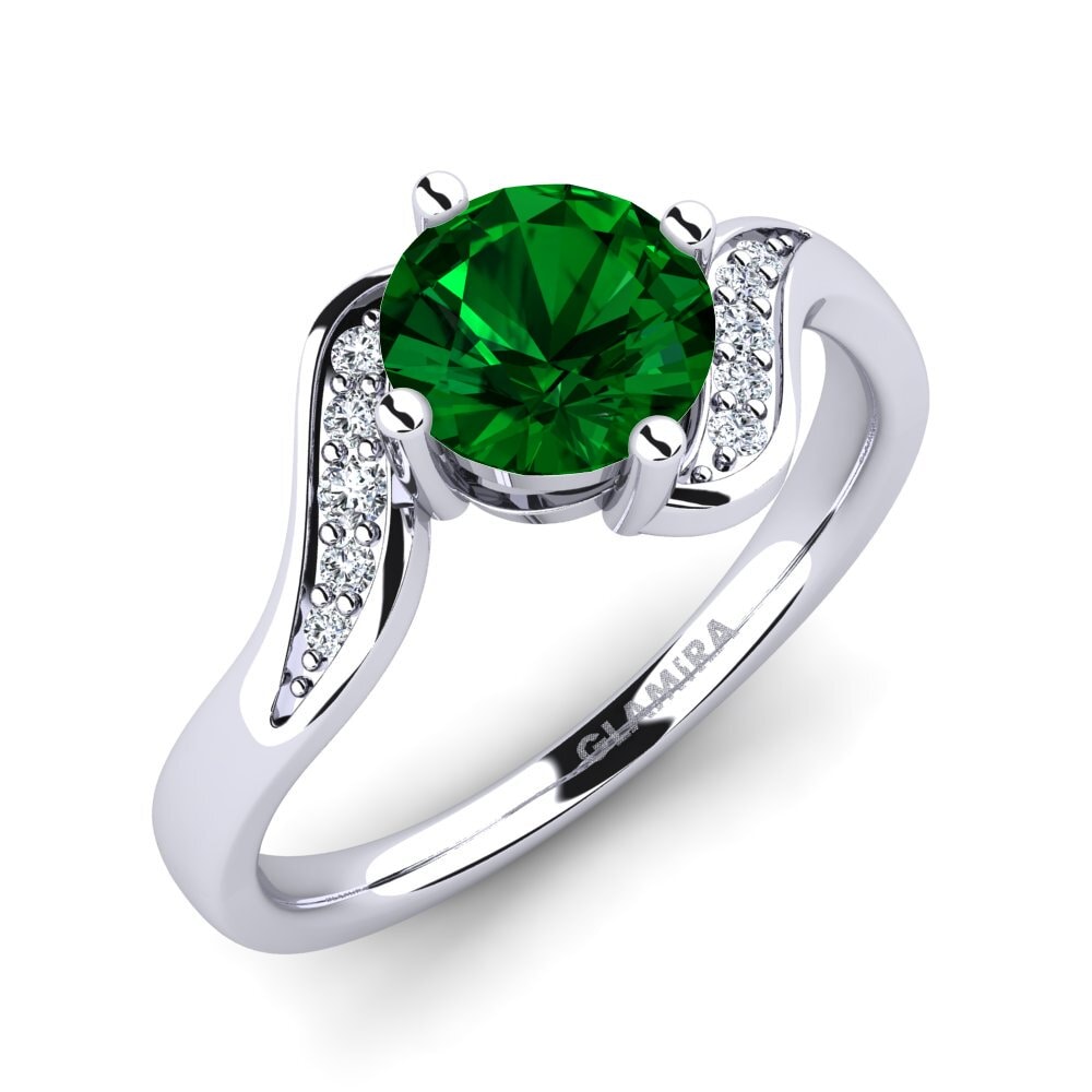 Circonita Verde Anillo de compromiso Miguelina