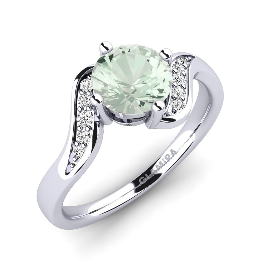 Green Amethyst Engagement Ring Miguelina