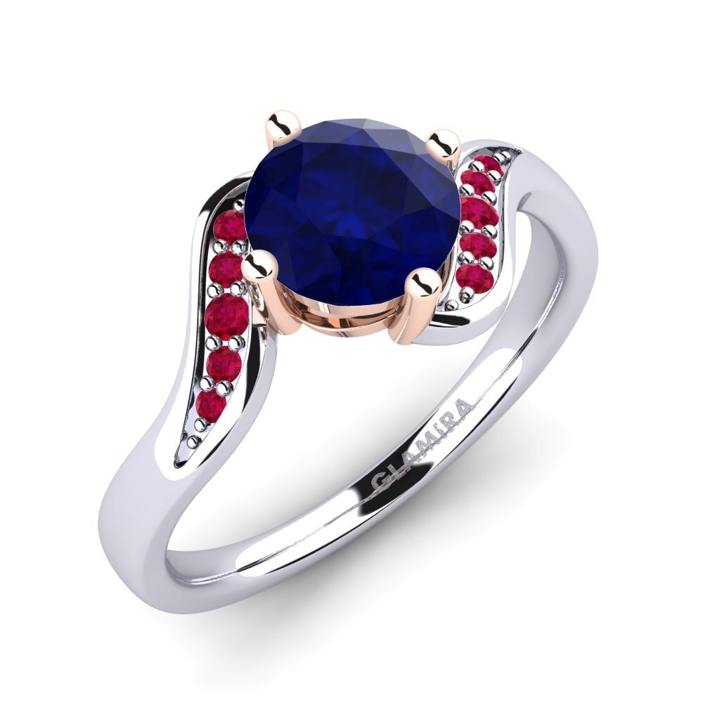 18ct White & Rose Gold Engagement Ring Miguelina