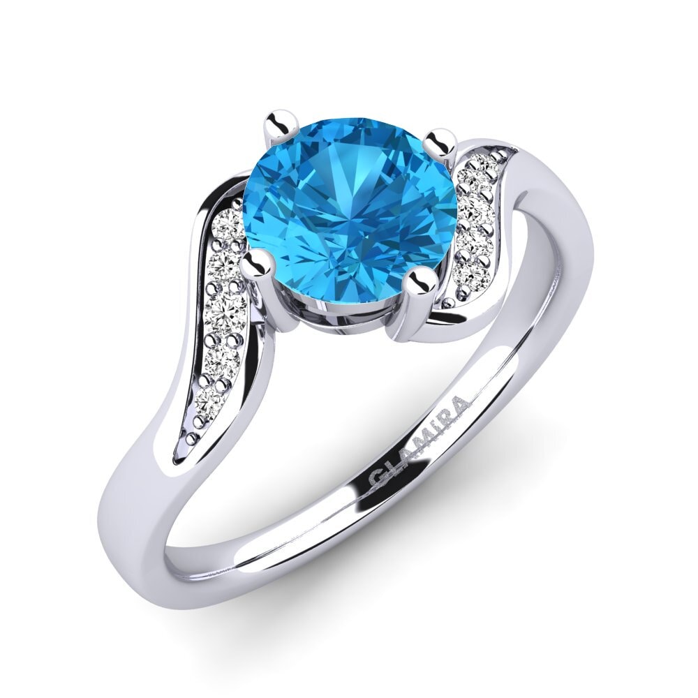 Blue Topaz Engagement Ring Miguelina