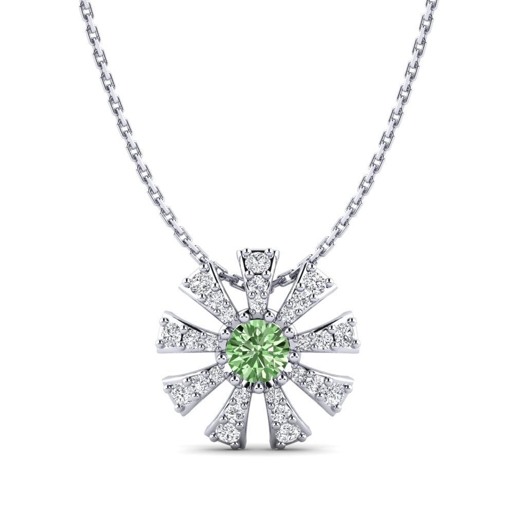 Diamant Vert Pendentif pour femme Mikanos