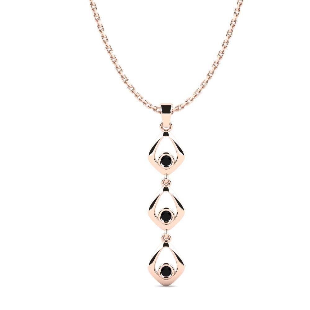Or rose 585 Pendentif pour femme Moire