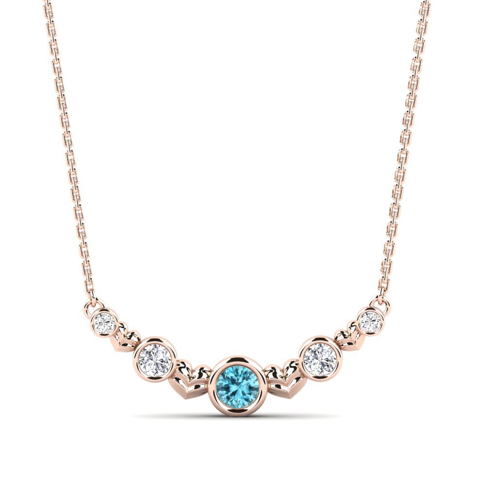 Blue Zircon Women's Necklace Montealegre