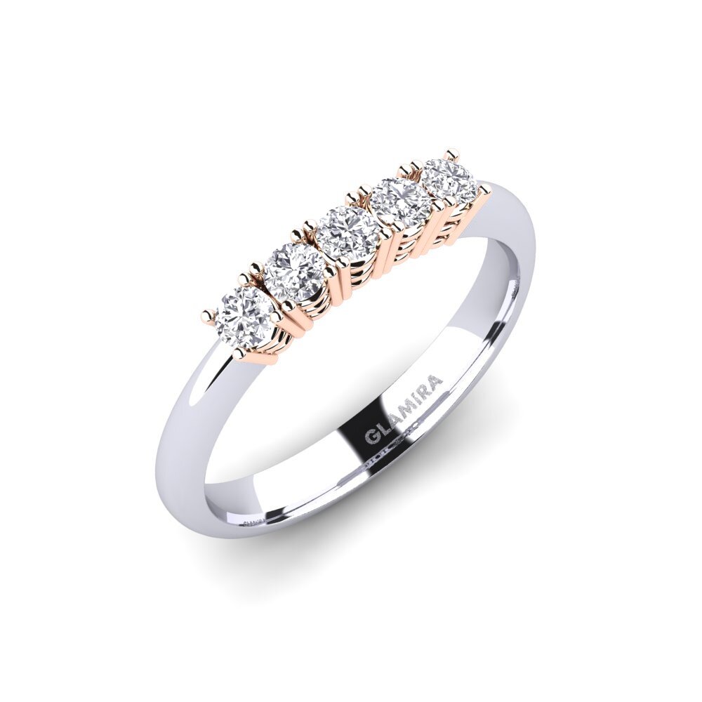 14ct White / Rose Gold Engagement Ring Naomi