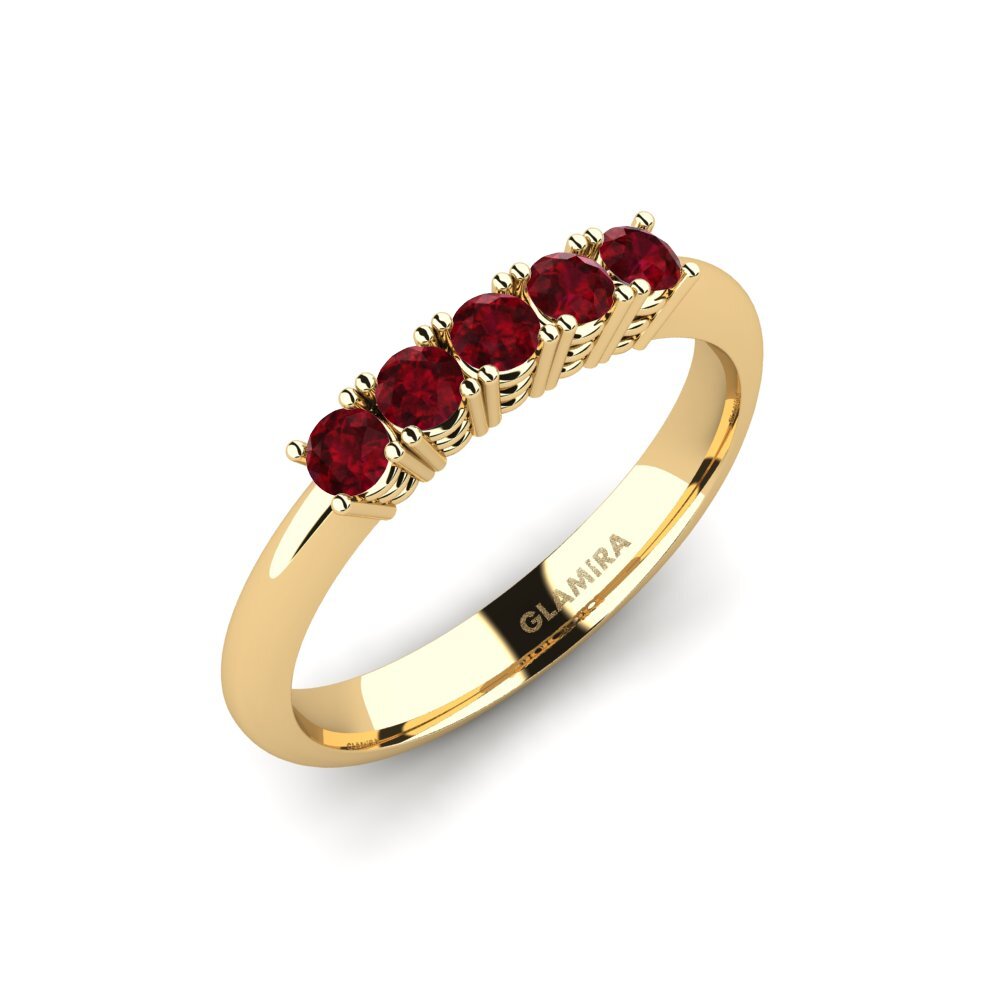 14ct Yellow Gold Ruby Engagement Ring Naomi