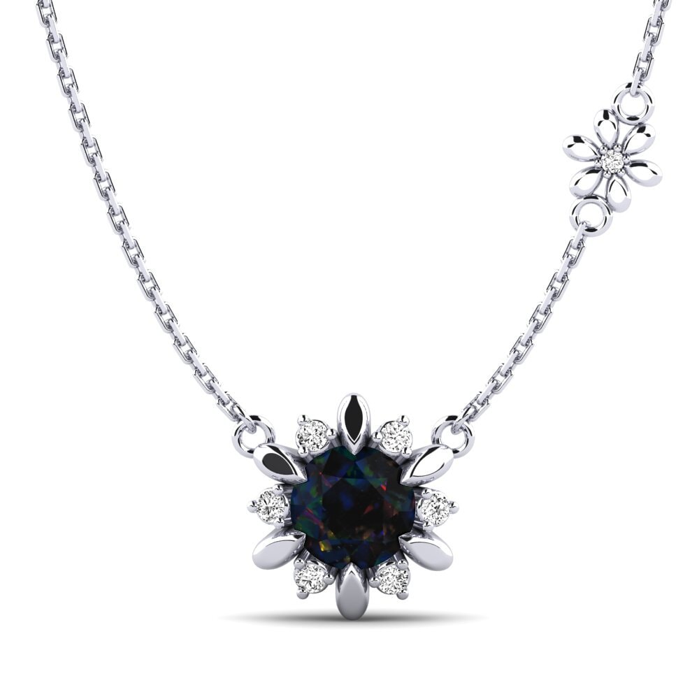 Opale Noire Collier pour femme Neta
