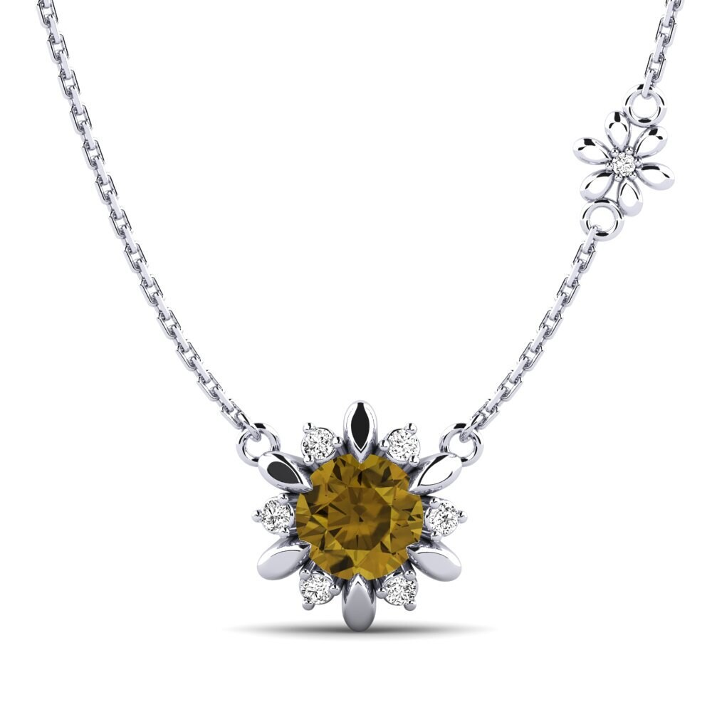 Circón café Collar de Mujer Neta