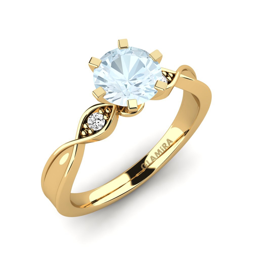 Aguamarina Anillo de compromiso Neveda 1.0 crt