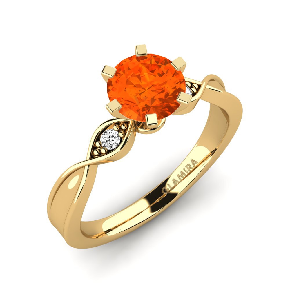 Ópalo Fuego Anillo de compromiso Neveda 1.0 crt