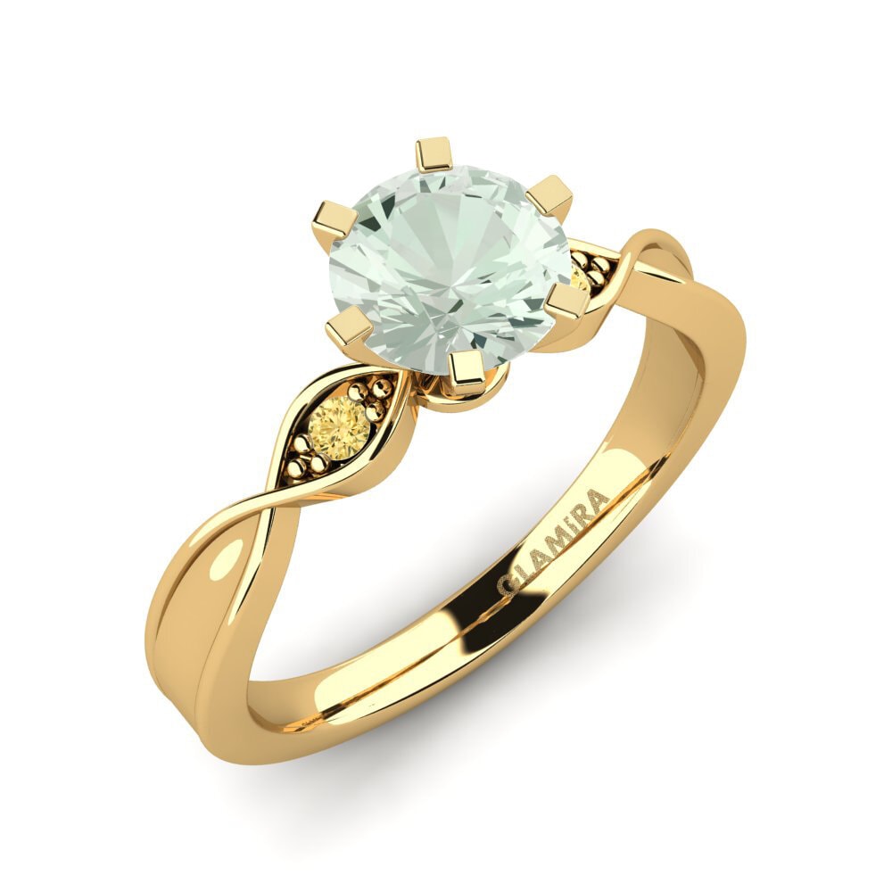 Amatista verde Anillo de compromiso Neveda 1.0 crt