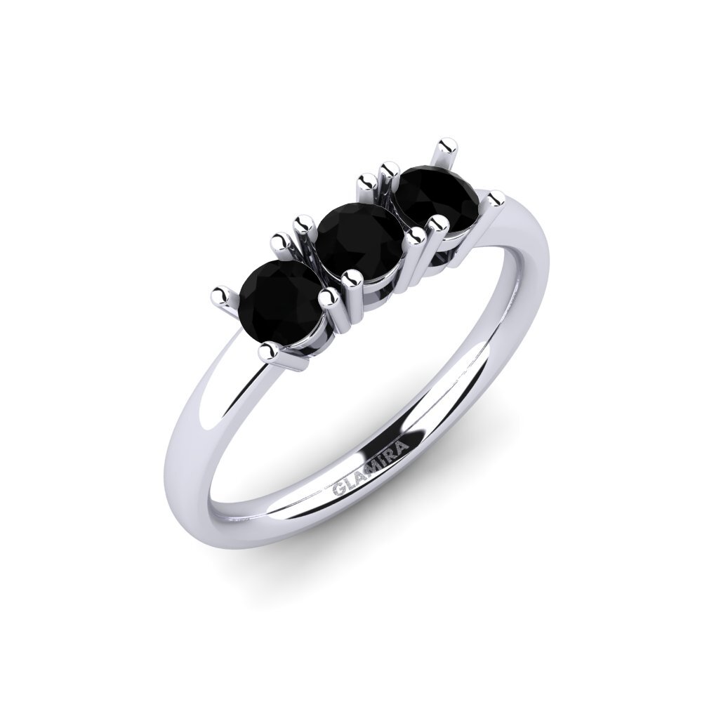 Black Diamond Engagement Ring Odelia