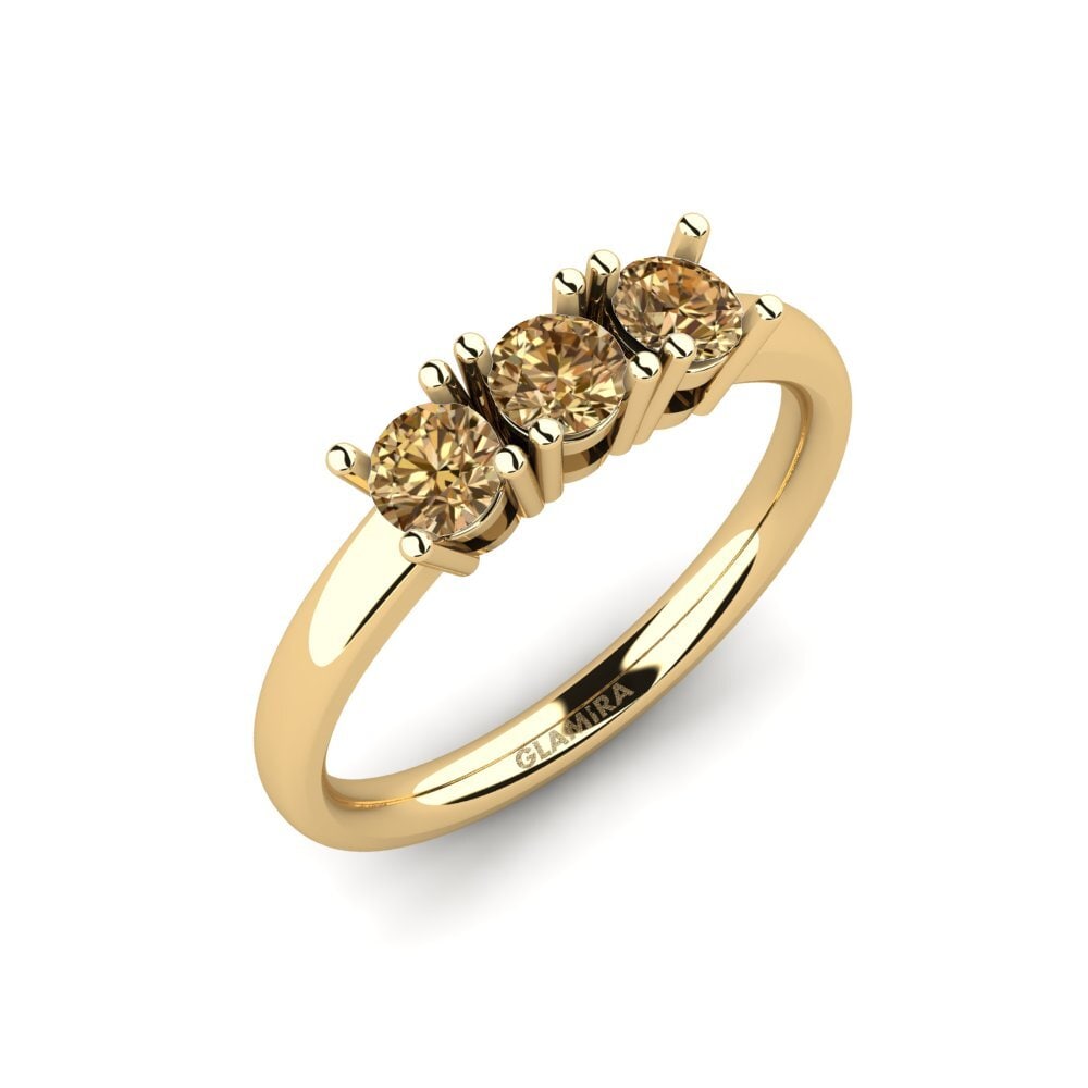 18k Oro Amarillo Anillo de compromiso Odelia
