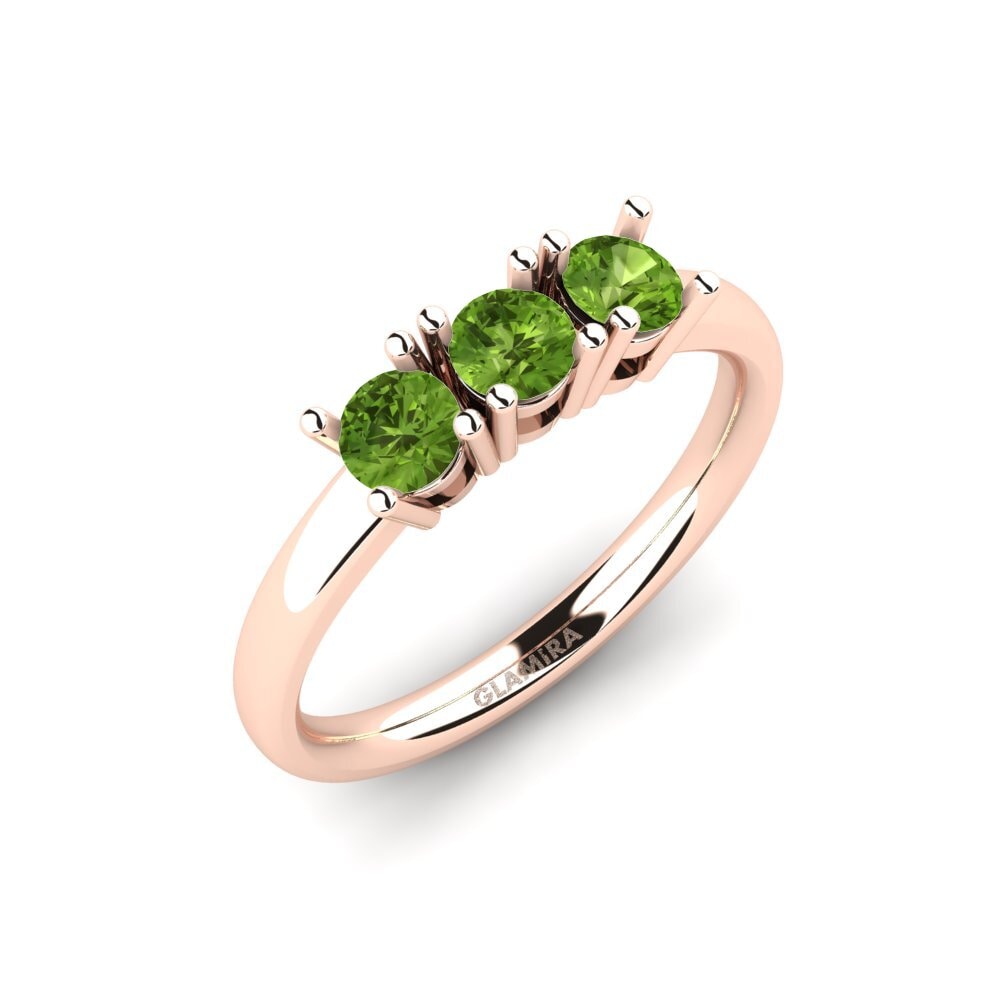 14ct Rose Gold Peridot Engagement Ring Odelia