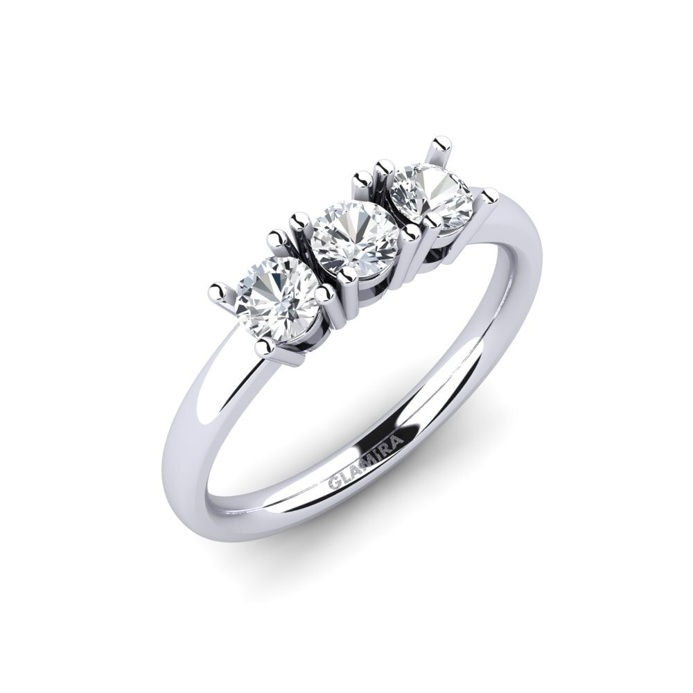 White Zircon Engagement Ring Odelia