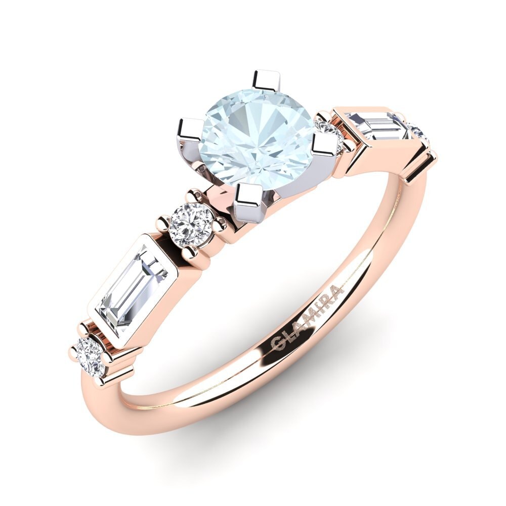 14ct Rose / White Gold Engagement Ring Palawan