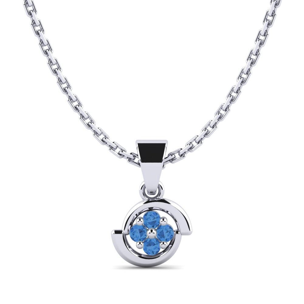 Circonita Azul Oscuro Colgante de Mujer Parola