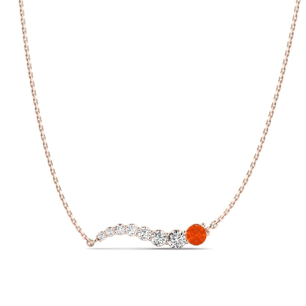 Fire-Opal Women's Necklace Paula